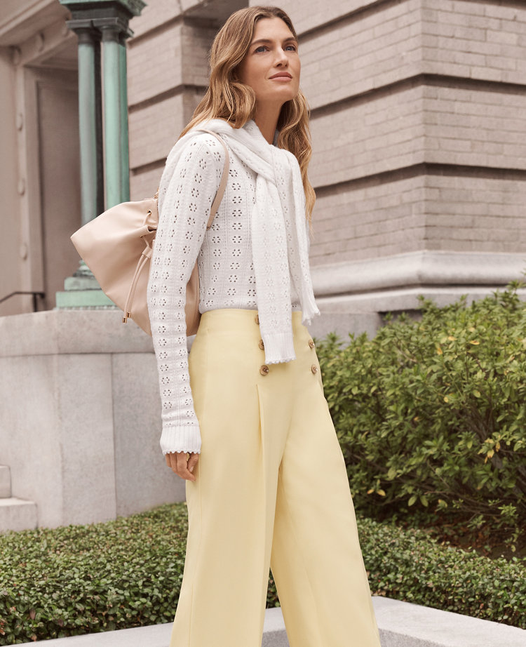 Petite Cozy Pointelle Sweater