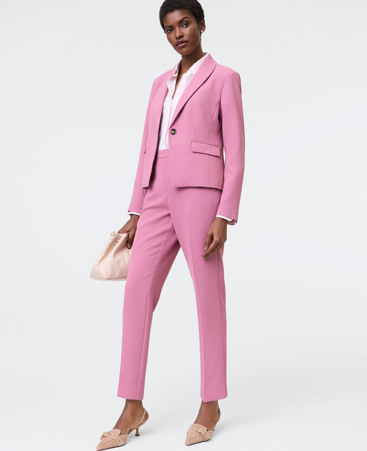 The Petite Relaxed Ankle Pant in Fluid Crepe