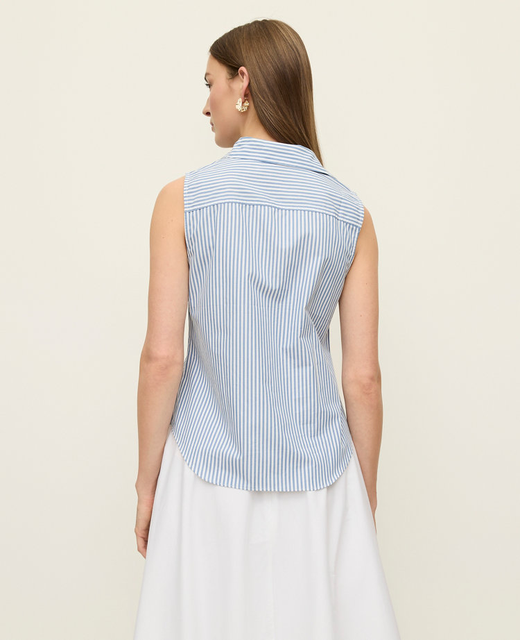 Striped Sleeveless Essential Shirt
