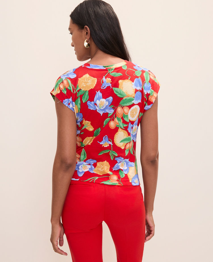 Floral Tie Waist Tee