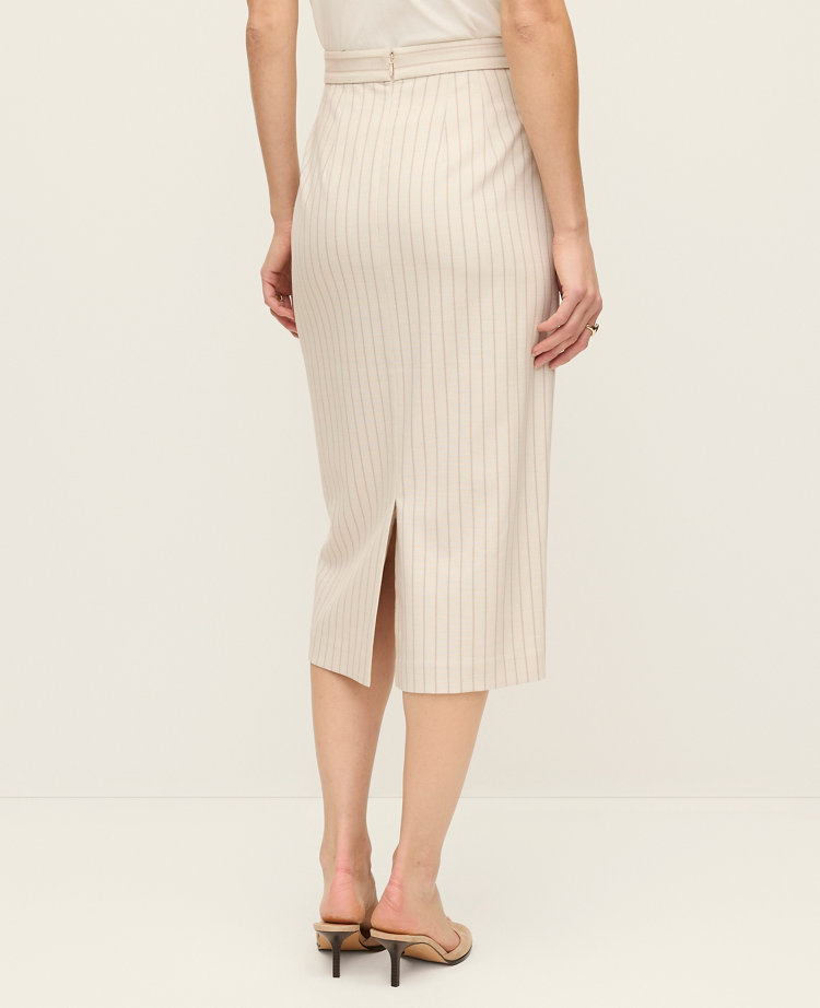 The Clean Pencil Skirt in Pinstripe