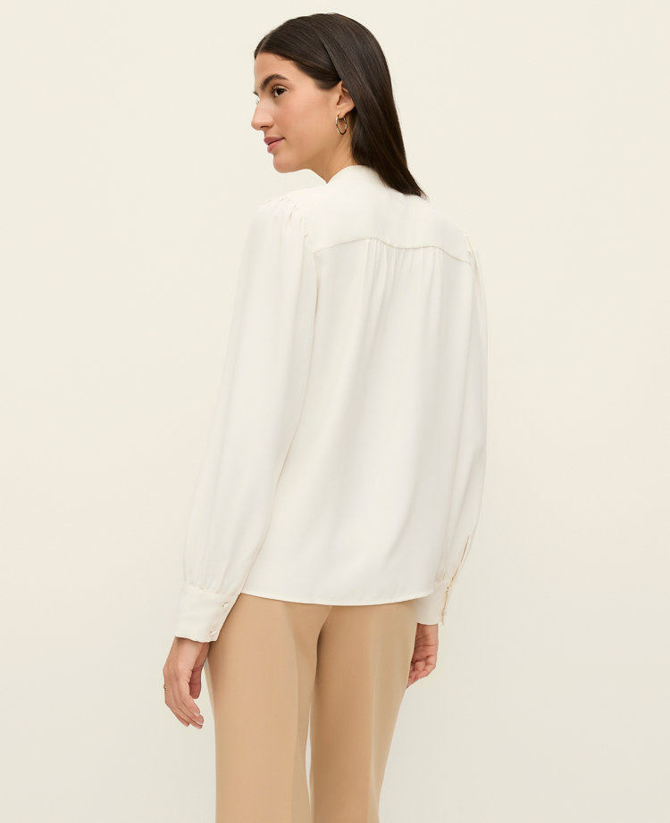 Petite Lace Embroidered Blouse