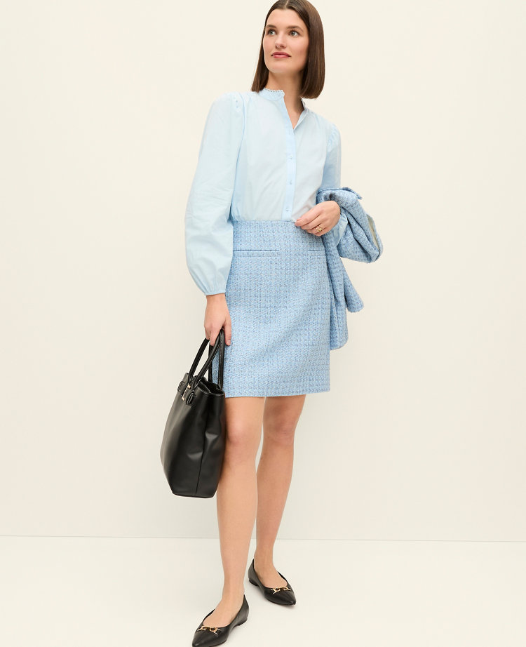 Tweed A-Line Skirt