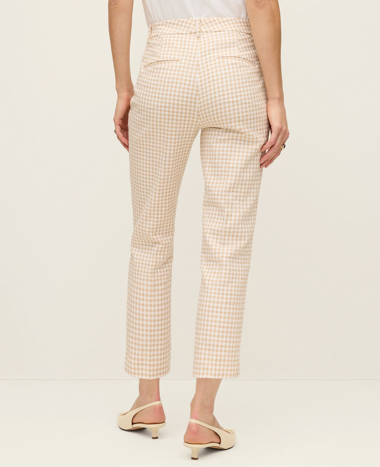 The Petite Cotton Crop Pant in Gingham