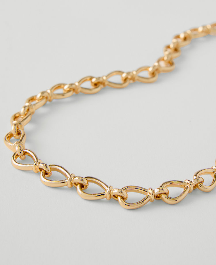 Ann Taylor Chain Link Necklace Goldtone Women's