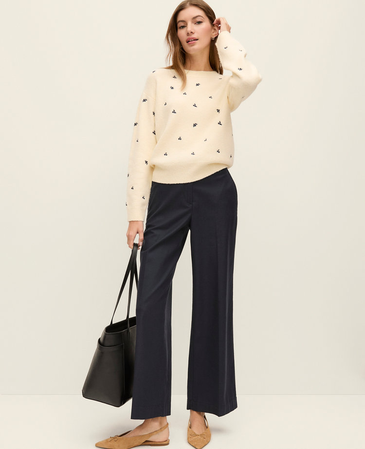 The Petite Weekend Collection Everyday Wide-Leg Ankle Pant