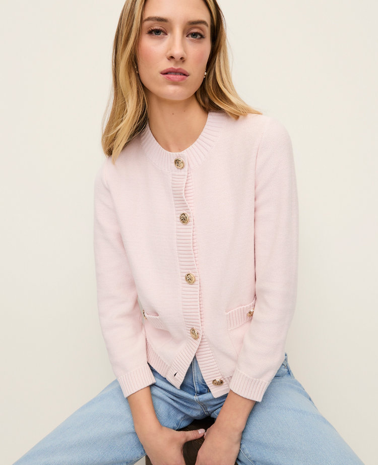 Petite Crew Neck Cardigan