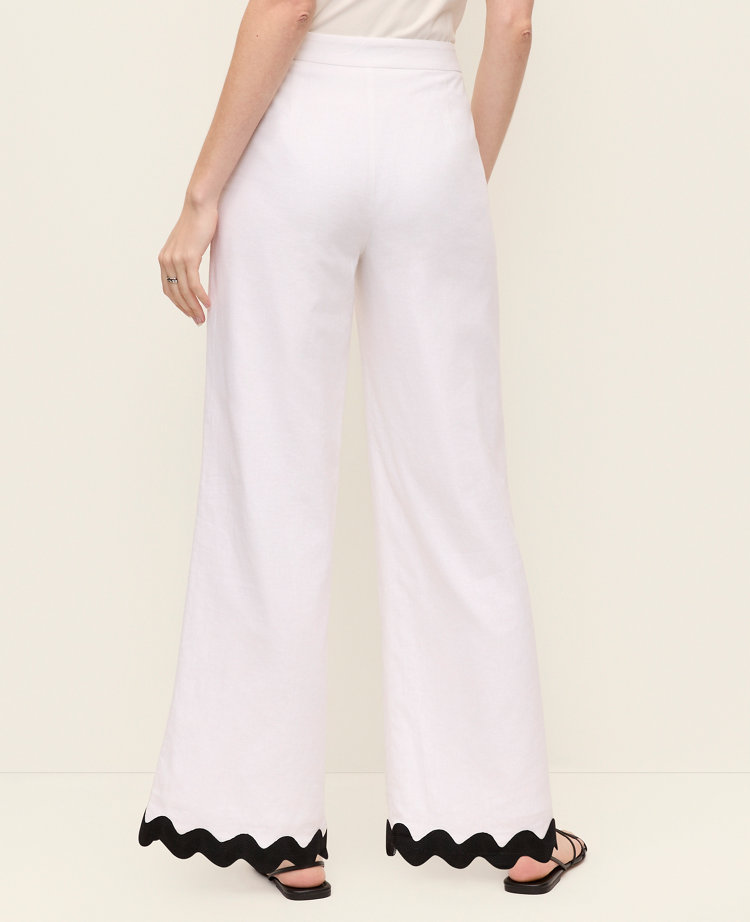 The Ric Rac Wide Leg Pant in Linen Blend