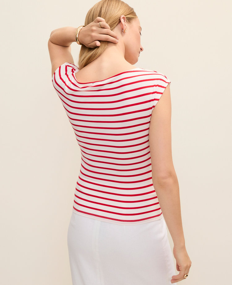 Striped Boatneck Top