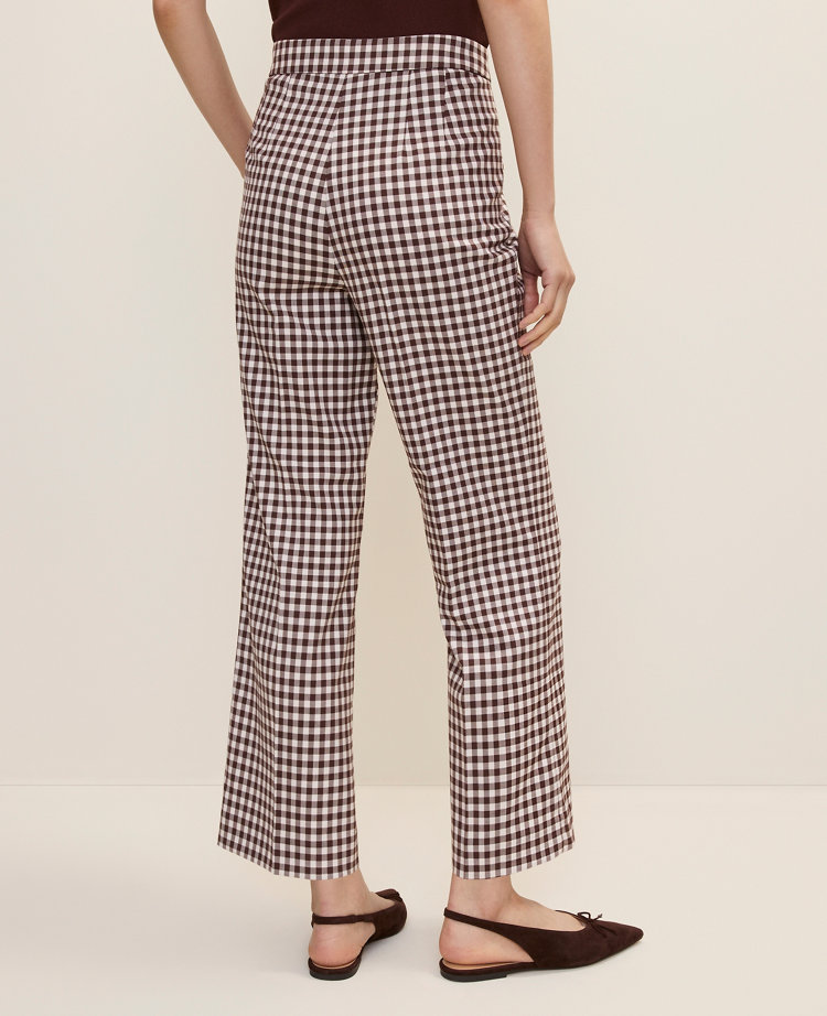 The Side Zip Flare Pant in Gingham
