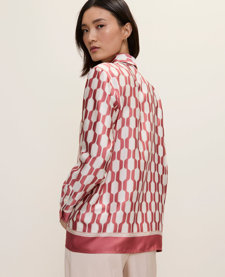 Geo Satin Essential Shirt