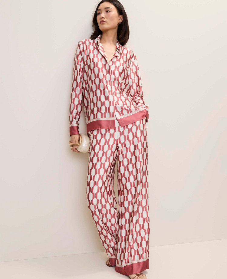 Geo Satin Essential Shirt