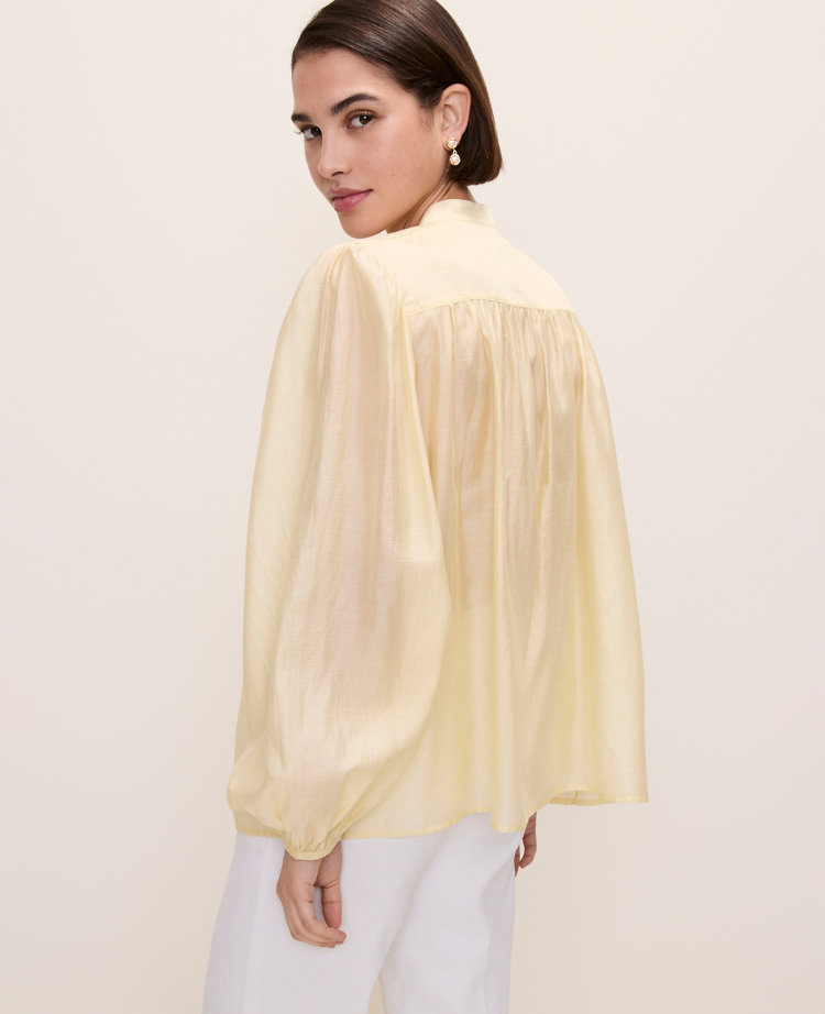 Embroidered Gathered Blouse