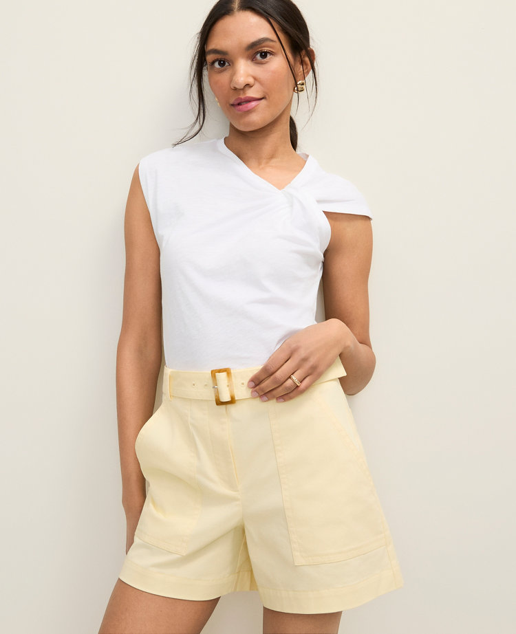 Weekend Asymmetric Twist Shoulder Top