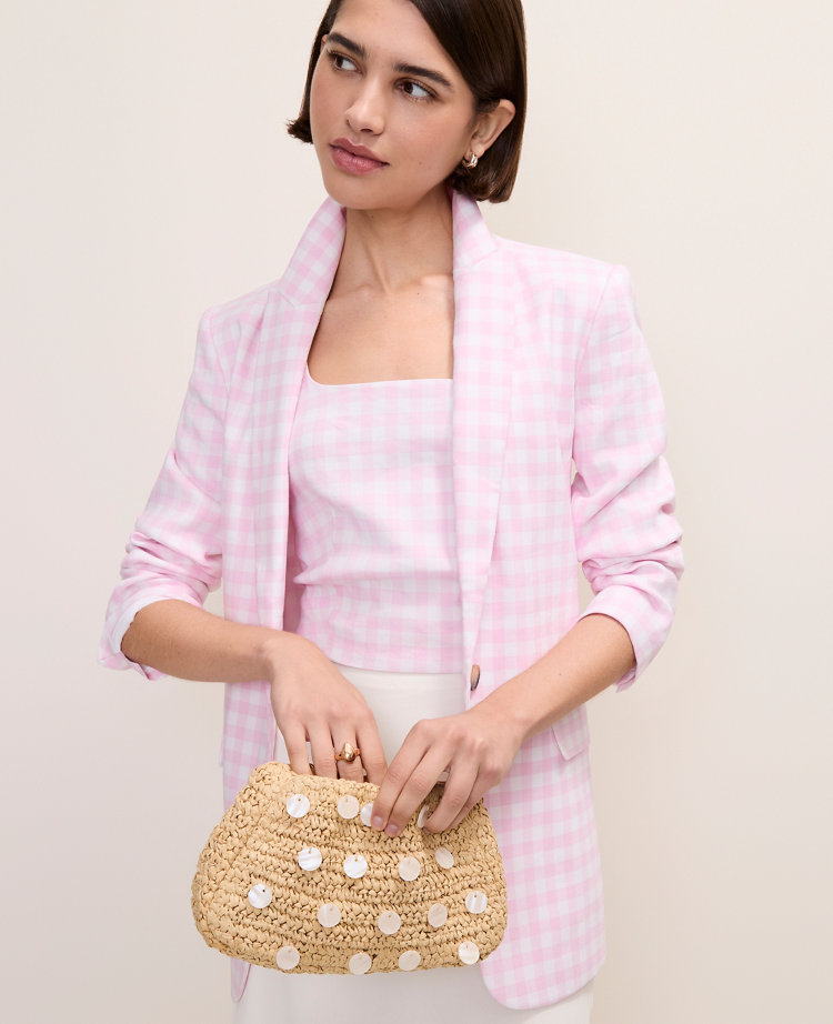 The Longline Blazer in Check Print