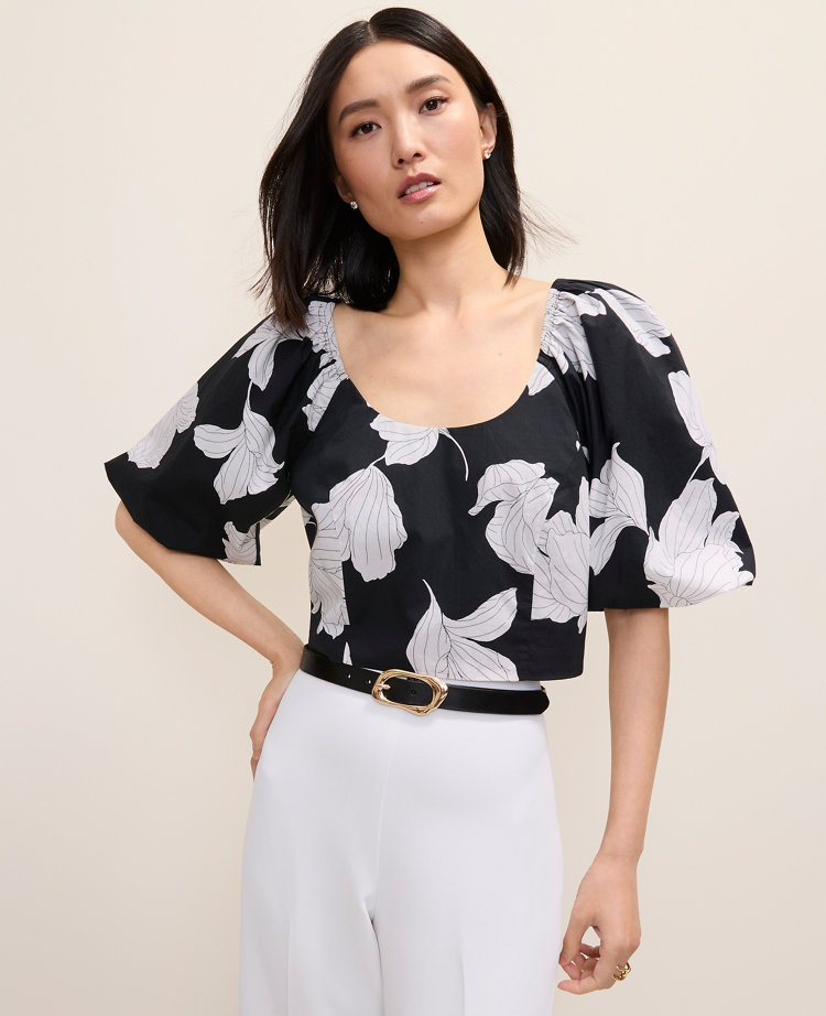 Floral Puff Sleeve Top