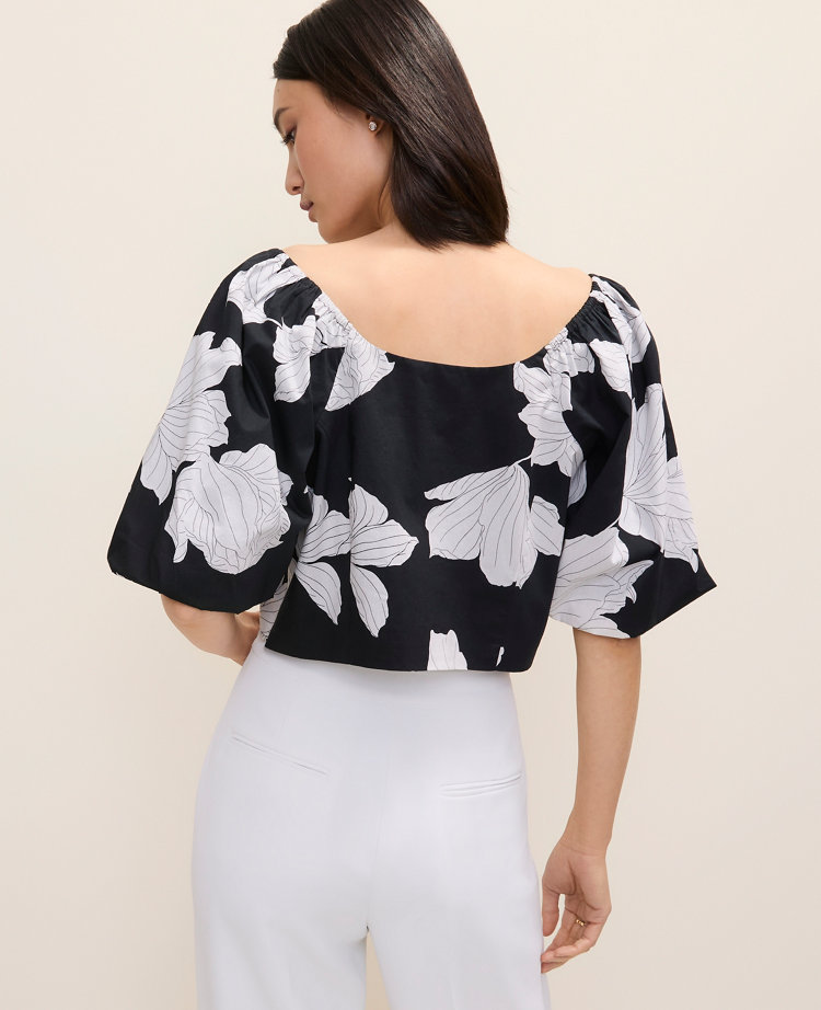 Floral Puff Sleeve Top