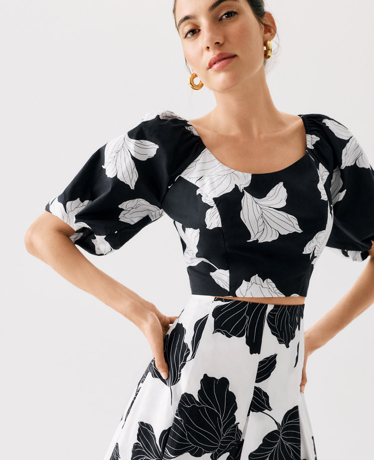 Floral Puff Sleeve Top