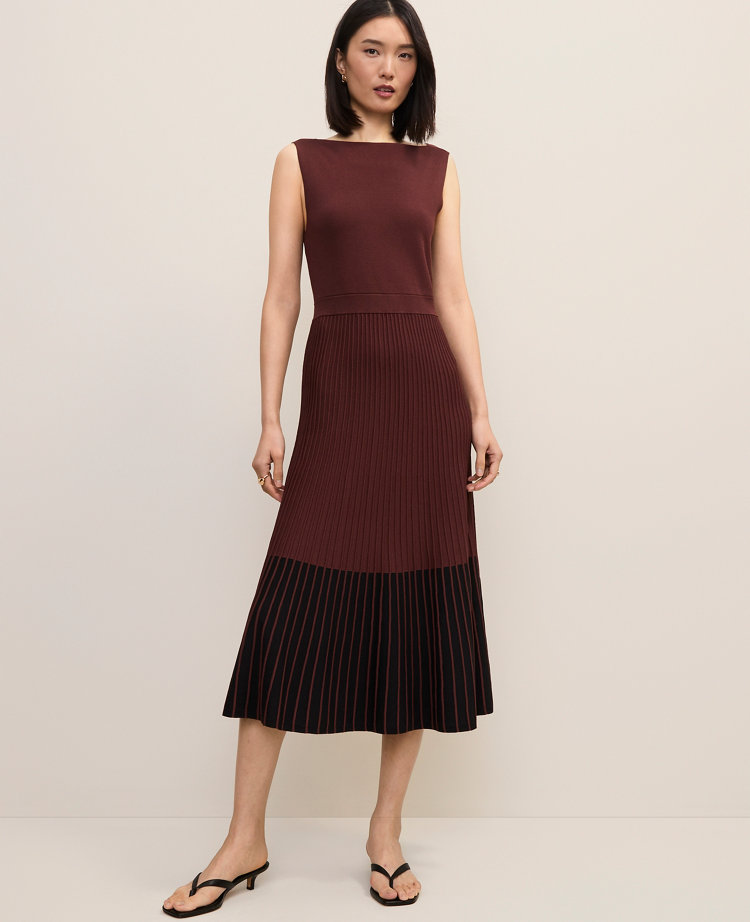 Petite Colorblock Midi Sweater Dress