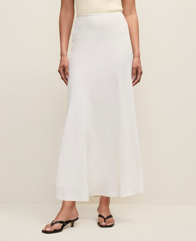 Petite Bias Flare Maxi Skirt