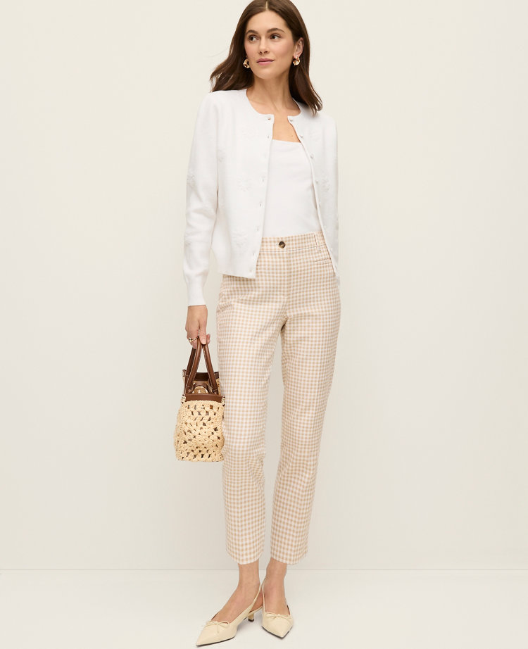 The Tall Cotton Crop Pant in Gingham