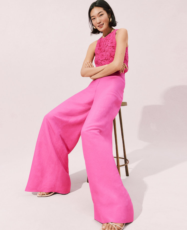 The Statement Palazzo Pant in Linen Blend