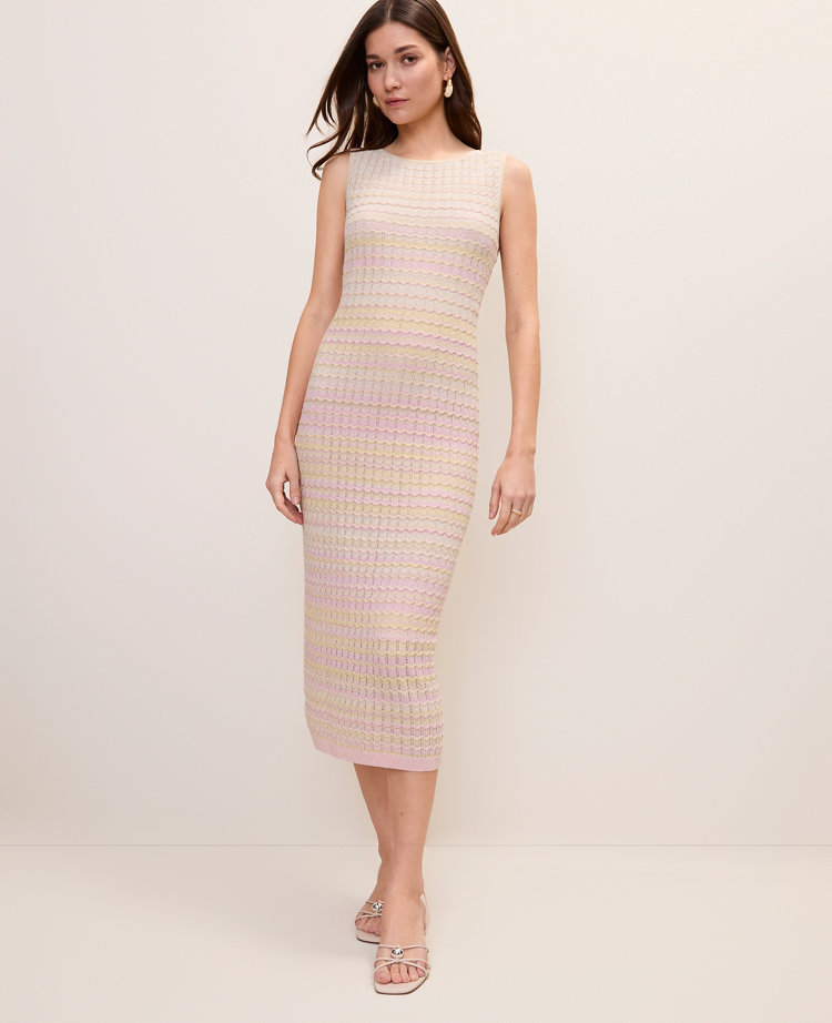 Petite Ombré Crochet Sweater Dress