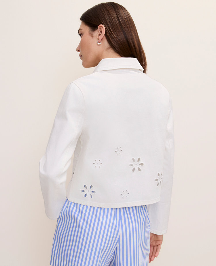 Weekend Eyelet Cropped Jacket