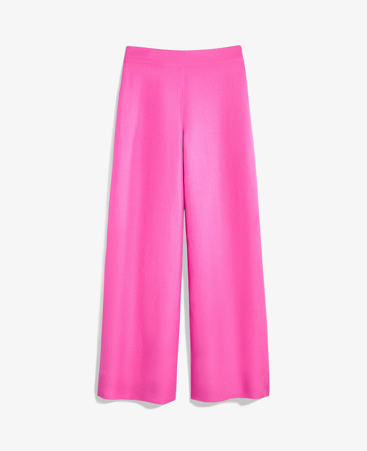 The Petite Statement Palazzo Pant in Linen Blend