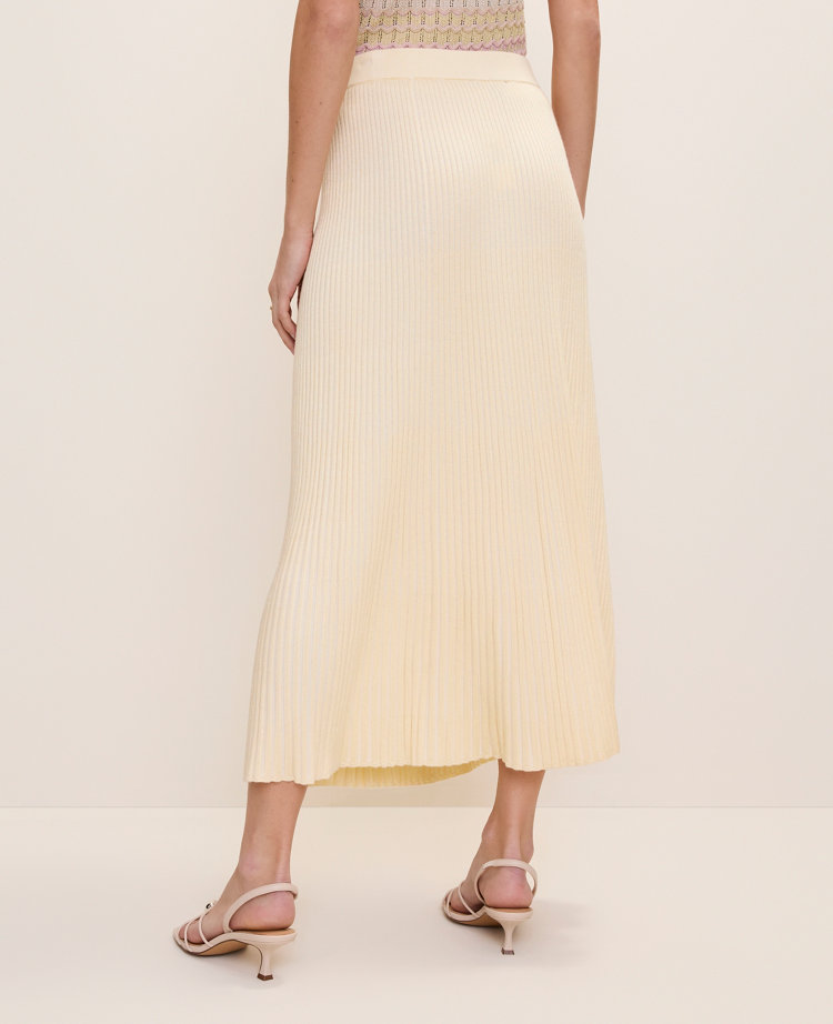Petite Ribbed Midi Skirt