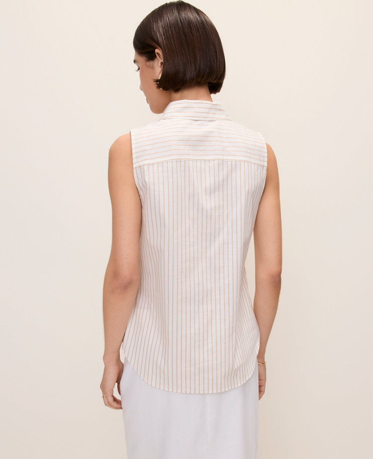 Striped Sleeveless Essential Shirt