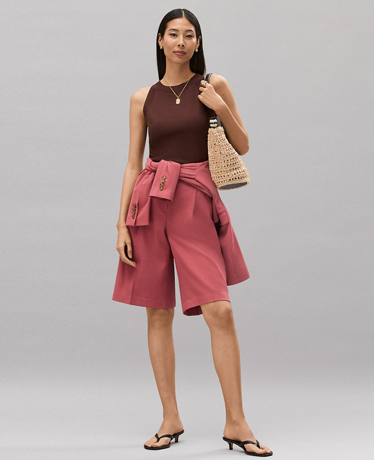 The Petite Pleated Bermuda Short