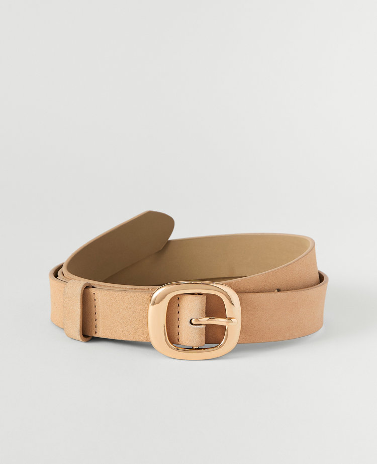 Suede Square Buckle Belt