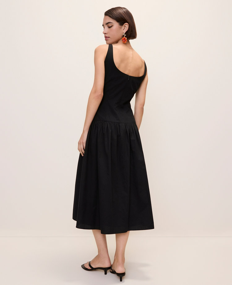 Petite Strappy Flare Midi Dress