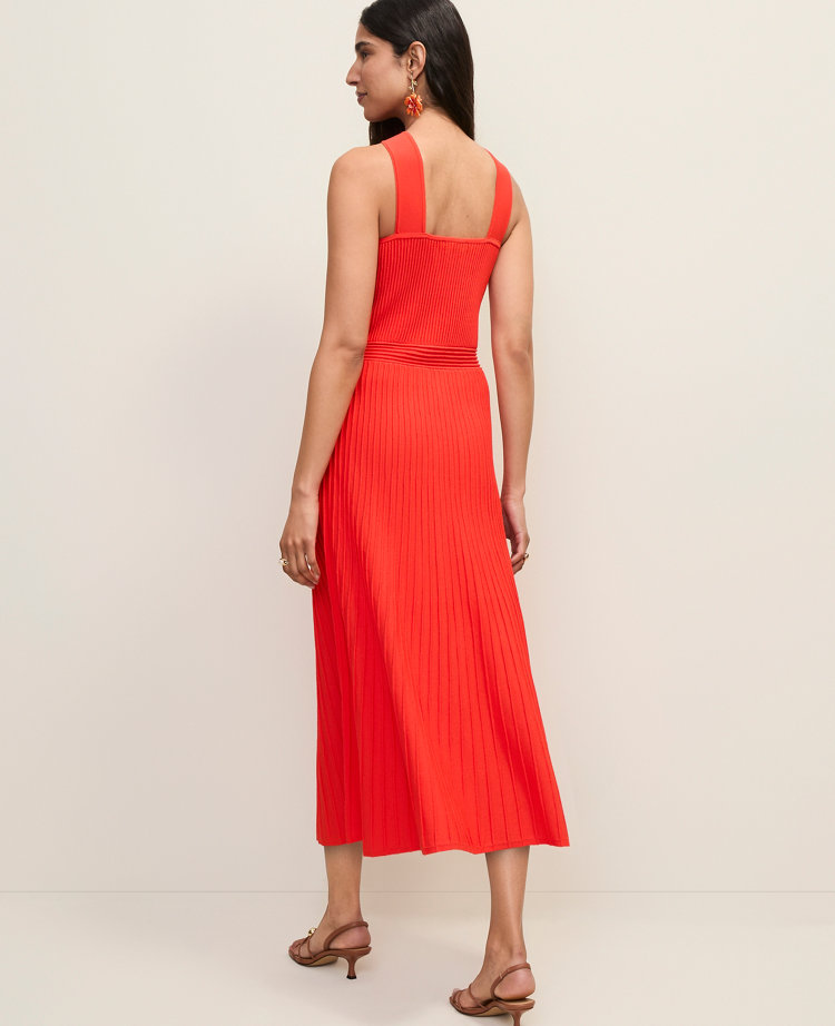 Petite Ribbed Halter Sweater Dress