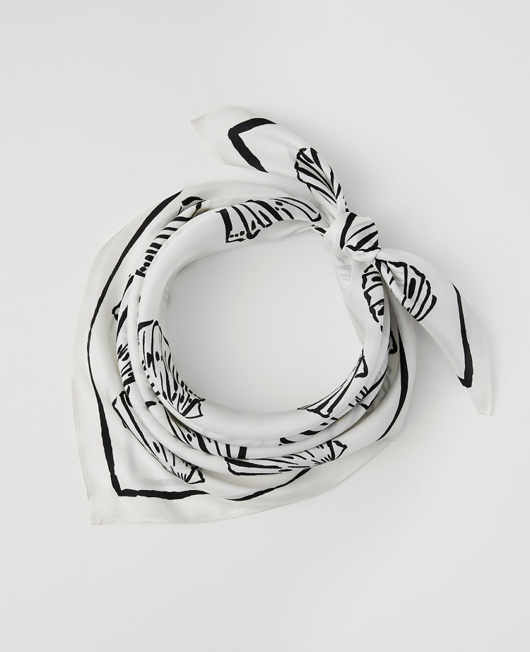 Shell Print Silk Scarf