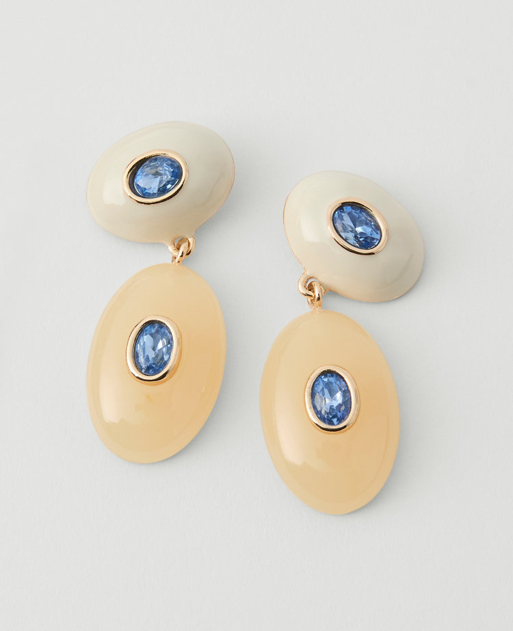 Double Crystal Drop Earrings