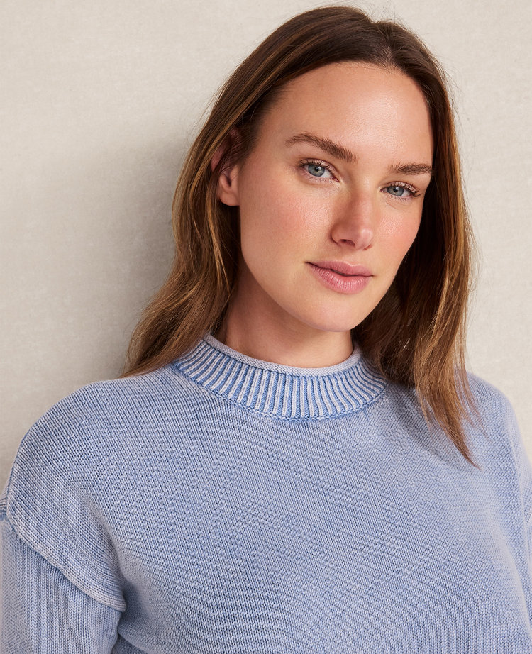 Haven Well Within Garment-Dyed Organic Cotton Roll Neck Sweater