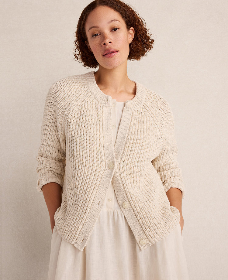 Haven Well Within Cotton Tape Yarn V-Neck Cardigan