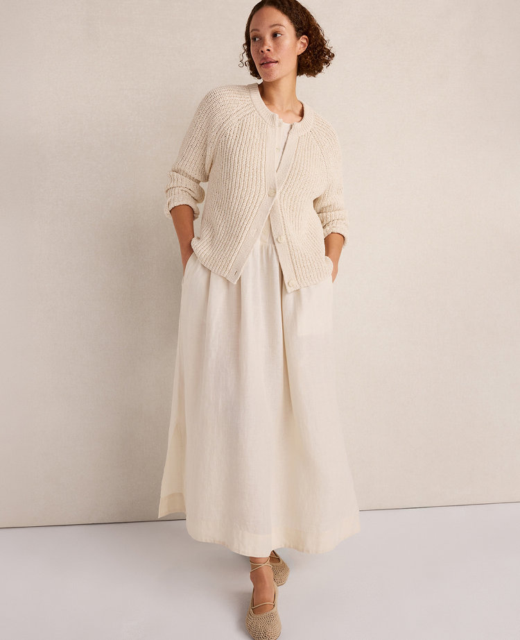 Haven Well Within Cotton Tape Yarn V-Neck Cardigan