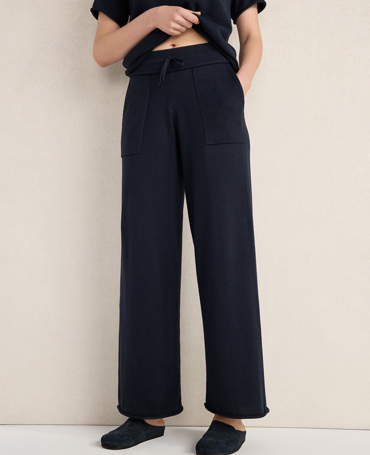 Haven Well Within Cotton Knit Wide Leg Pants