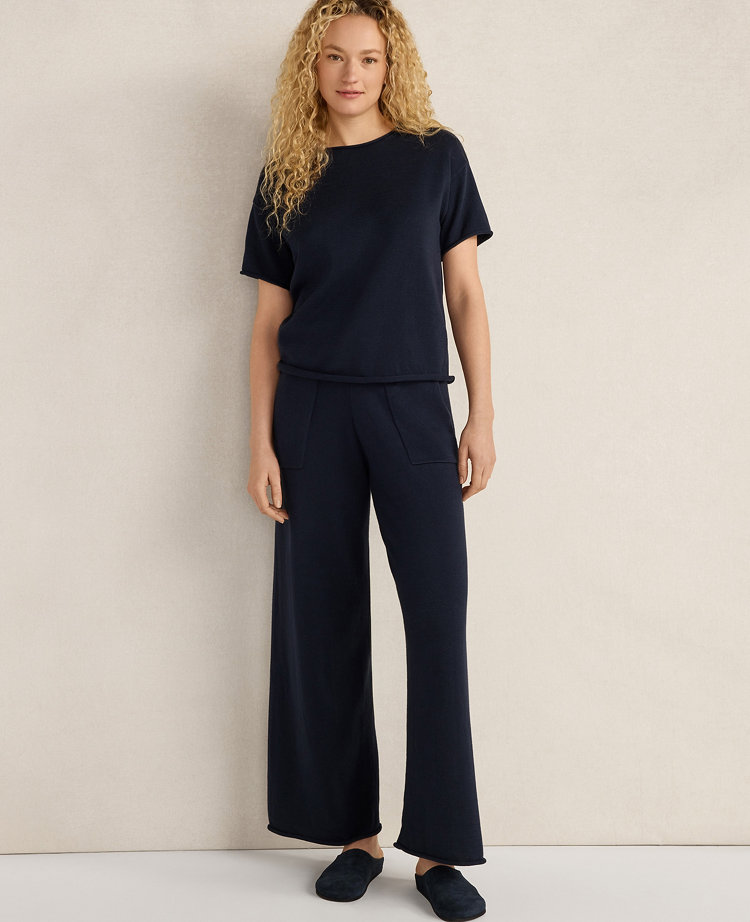 Haven Well Within Cotton Knit Wide Leg Pants