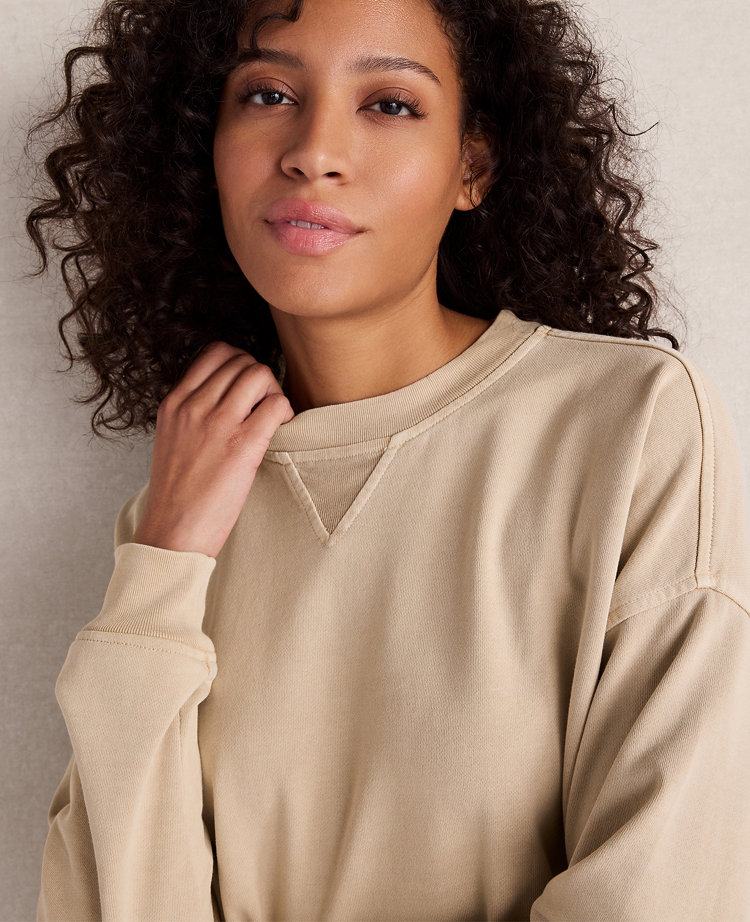 Haven Well Within Garment-Dyed Organic Cotton Terry Crewneck