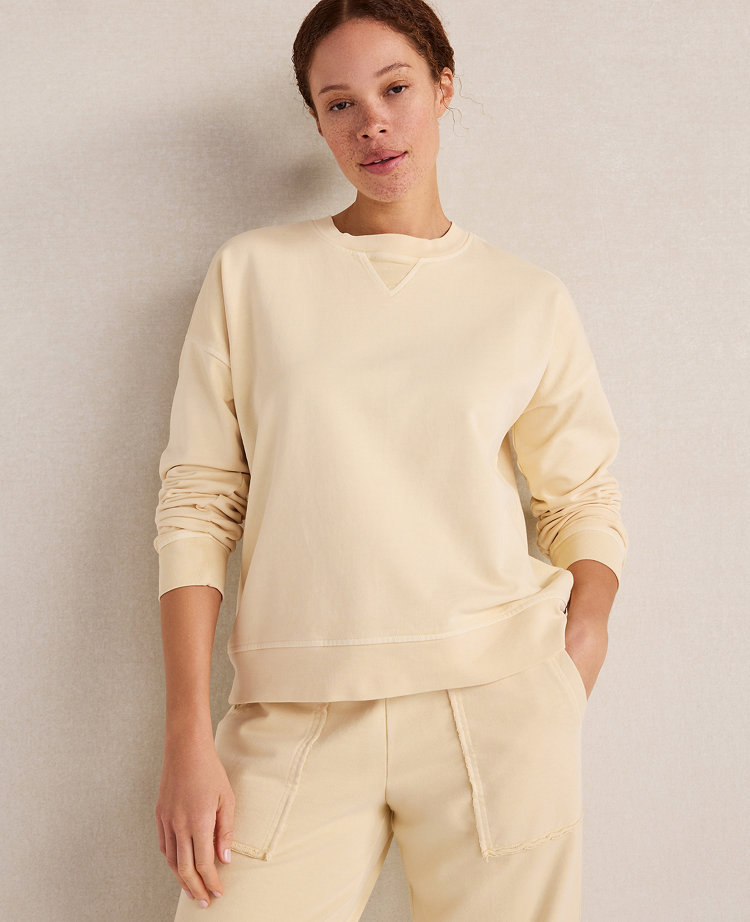 Haven Well Within Garment-Dyed Organic Cotton Terry Crewneck