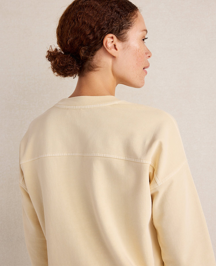 Haven Well Within Garment-Dyed Organic Cotton Terry Crewneck