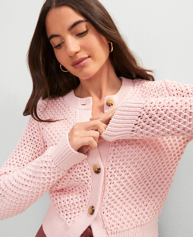 Scalloped Ballet Neck Cardigan