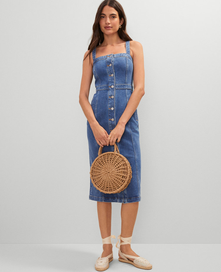 Weekend Collection Button Denim Sheath Dress