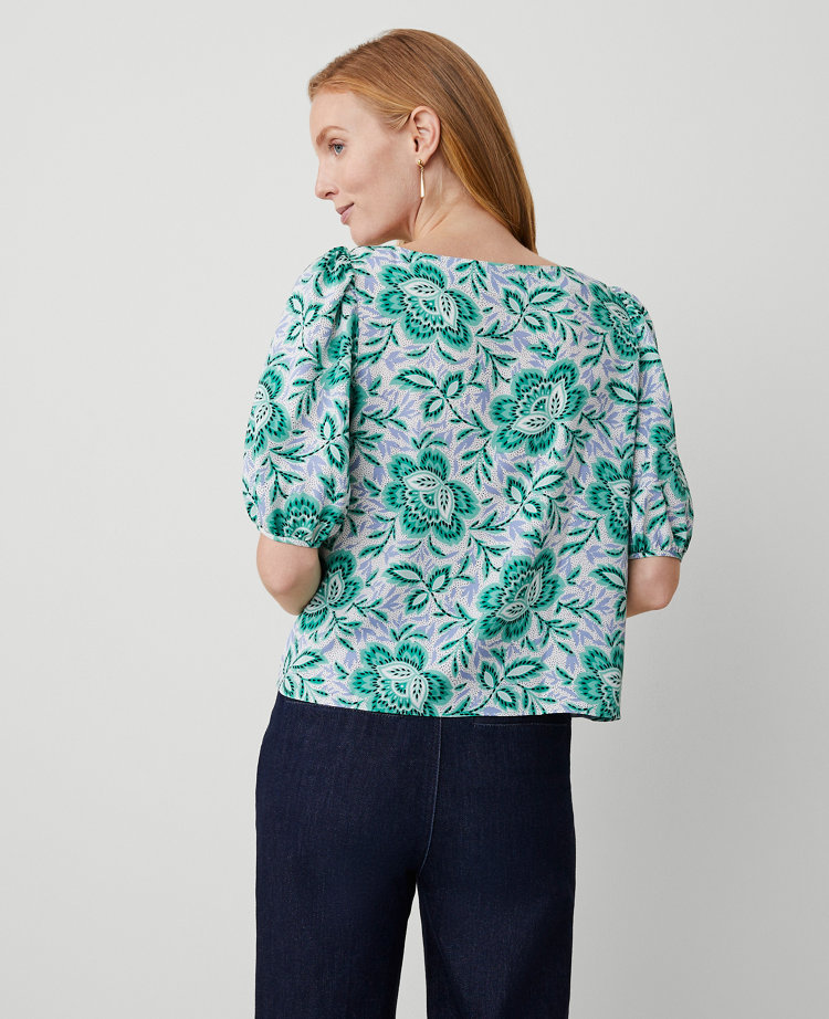 Floral Boatneck Popover