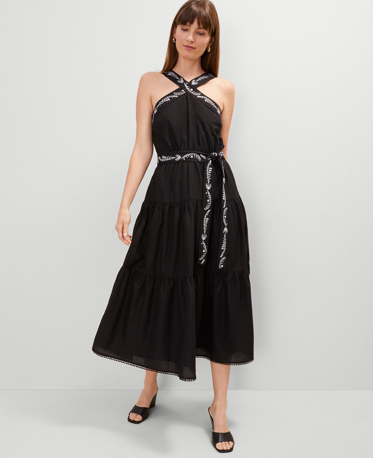 Halter Midi Flare Dress
