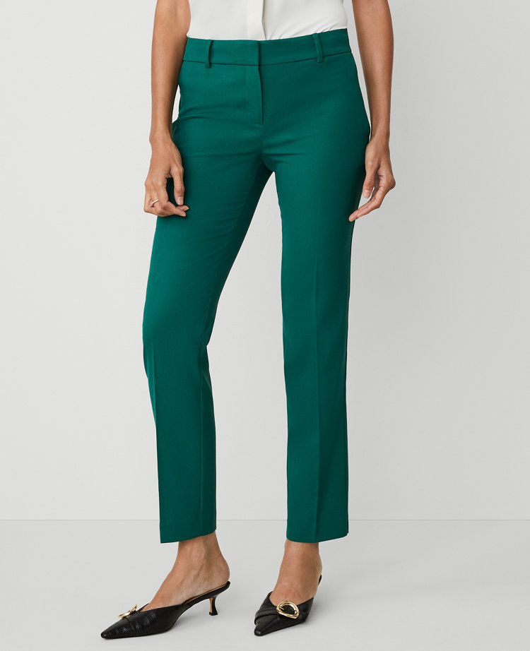 The Straight Pant in Textured Drape